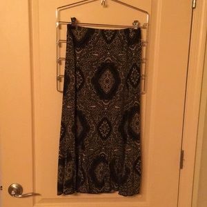 Silk skirt with pleated bottom